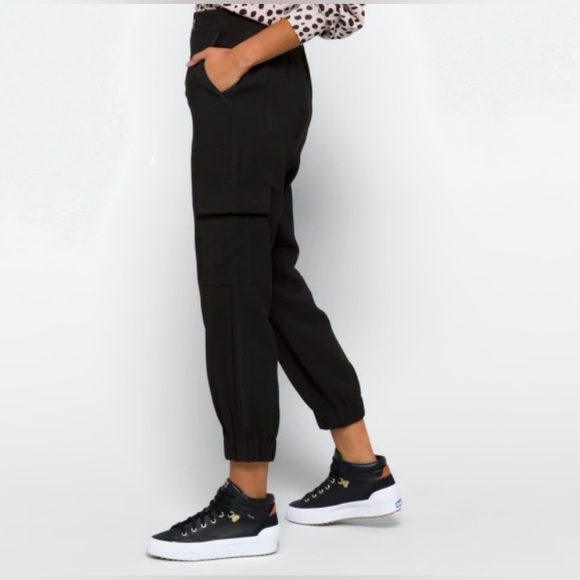 SANCTUARY Harmony Pants. Joggers with side cargo pockets. NWOT. Size 12. Black. - Picture 5 of 5